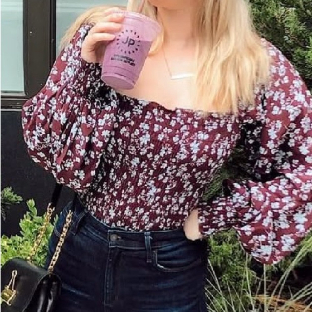 La Ligne Silk Floral Top